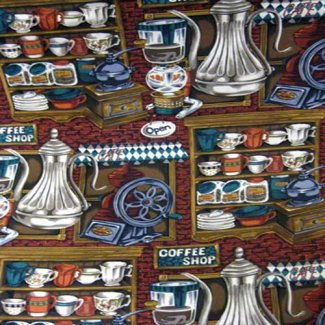 coffee shop fabric