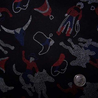 cowboy rodeo boots fabric