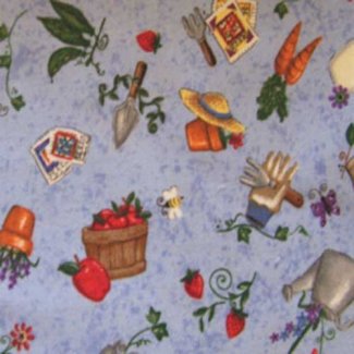 gardening theme fabric