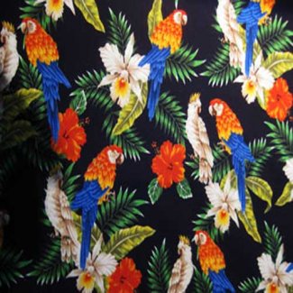 paradise parrots cockatoo fabric