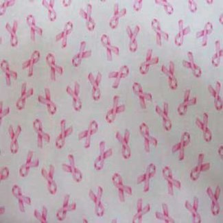 love hope pink ribbon fabric