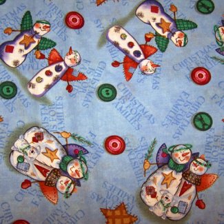 prim snowmen fabric