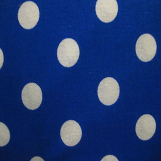 royal blue large polka dot fabric