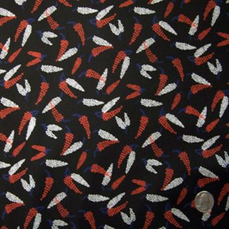 red white chili peppers fabric