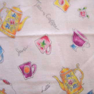 teapot coffee twill fabric