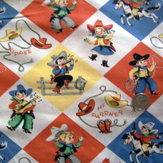 young cowboy fabric