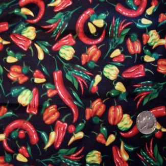 chlli peppers fabric