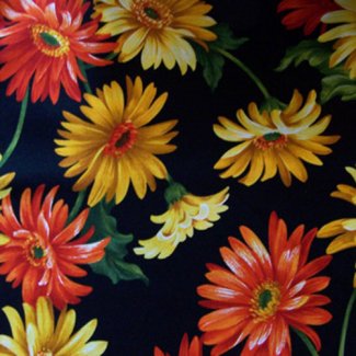 gerbera garden fabric