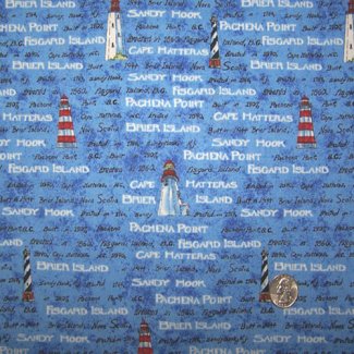 lighthouse names fabric