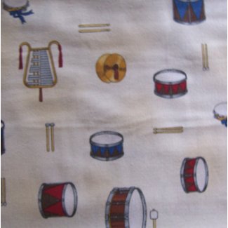 musical instruments cream fabric