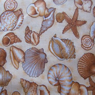 sea shells fabric
