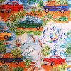 tropical classic chevy car fabric