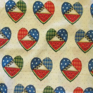 patriotic watermelon fruit hearts