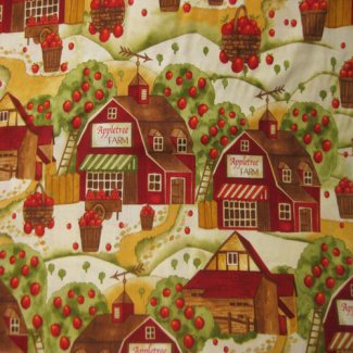 apple tree farm fabric