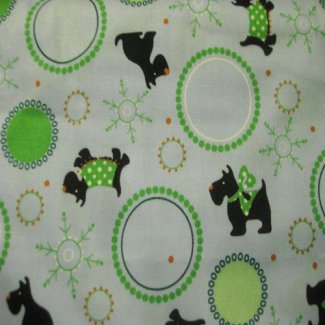 holiday scottie fabric