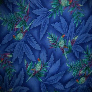 tropical parrots fabric