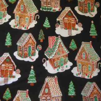 gingerbread house fabric