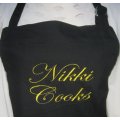 custom embroidered bbq apron black alikis kitchen