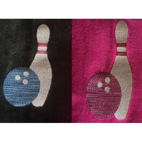 embroidered bowling ball
