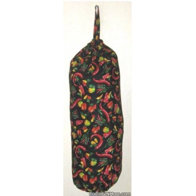 Hot Chili Pepper Plastic Grocery Bag Holder